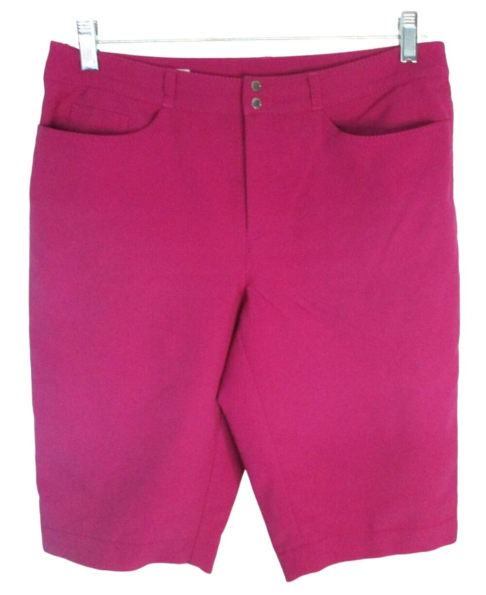 Cutter & Buck Annika Women's Purple Mid Rise Zip Front Golf Shorts Size 6